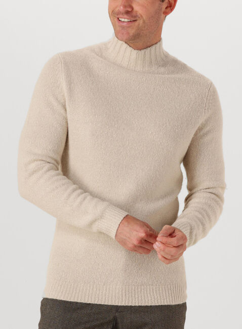 Beige PROFUOMO Coltrui PULLOVER MOCK NECK BOILED WOOL - large