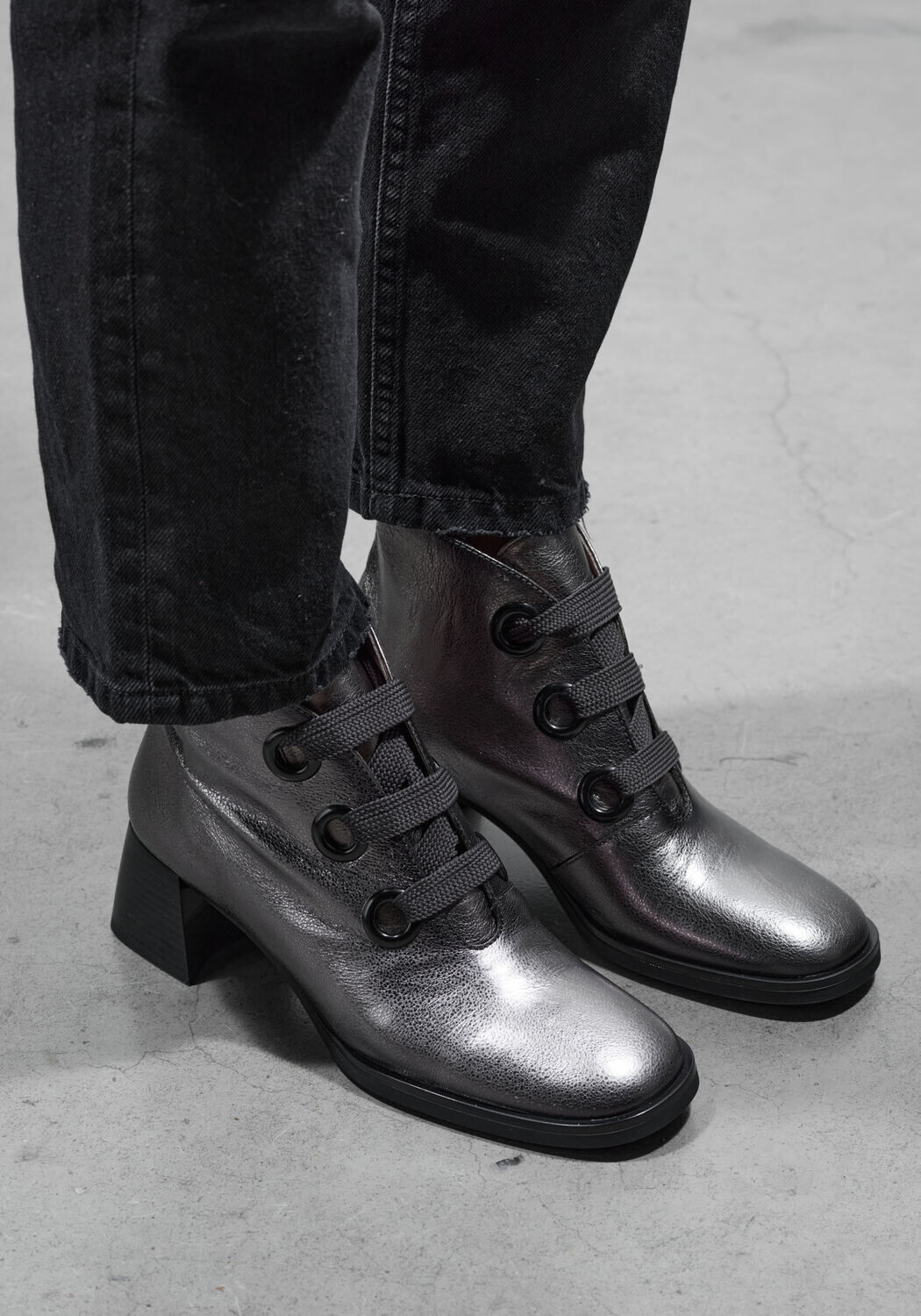 Zilveren HISPANITAS Enkellaarsjes HI243635 - medium