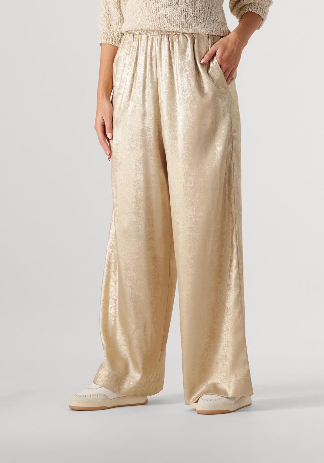 Knit-ted Pantalon Dames Blake, Maat: S, Kleur: Goud afbeelding