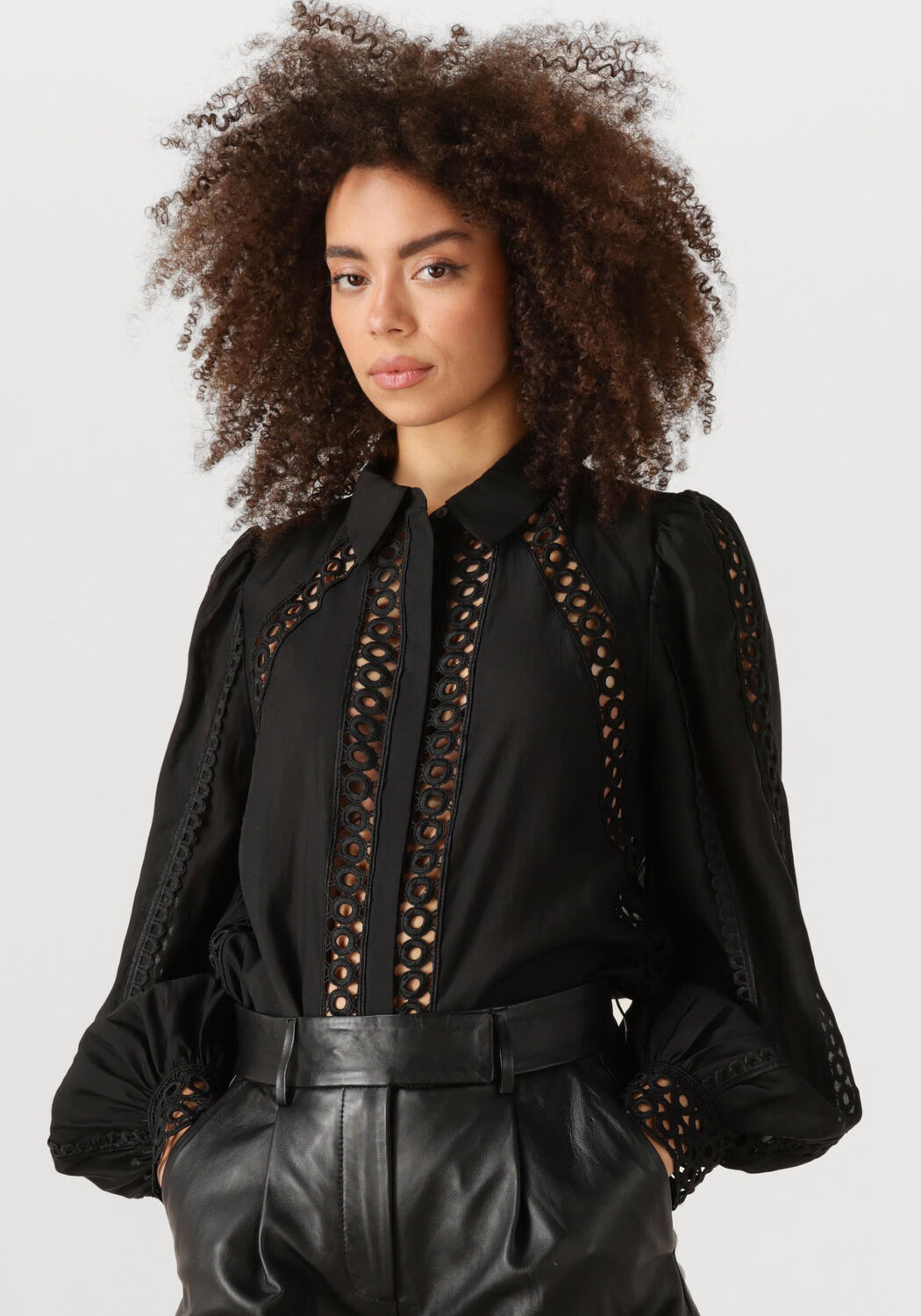 Copenhagen Muse Blouse Dames Cmmolly-shirt, Maat: L, Kleur: Zwart