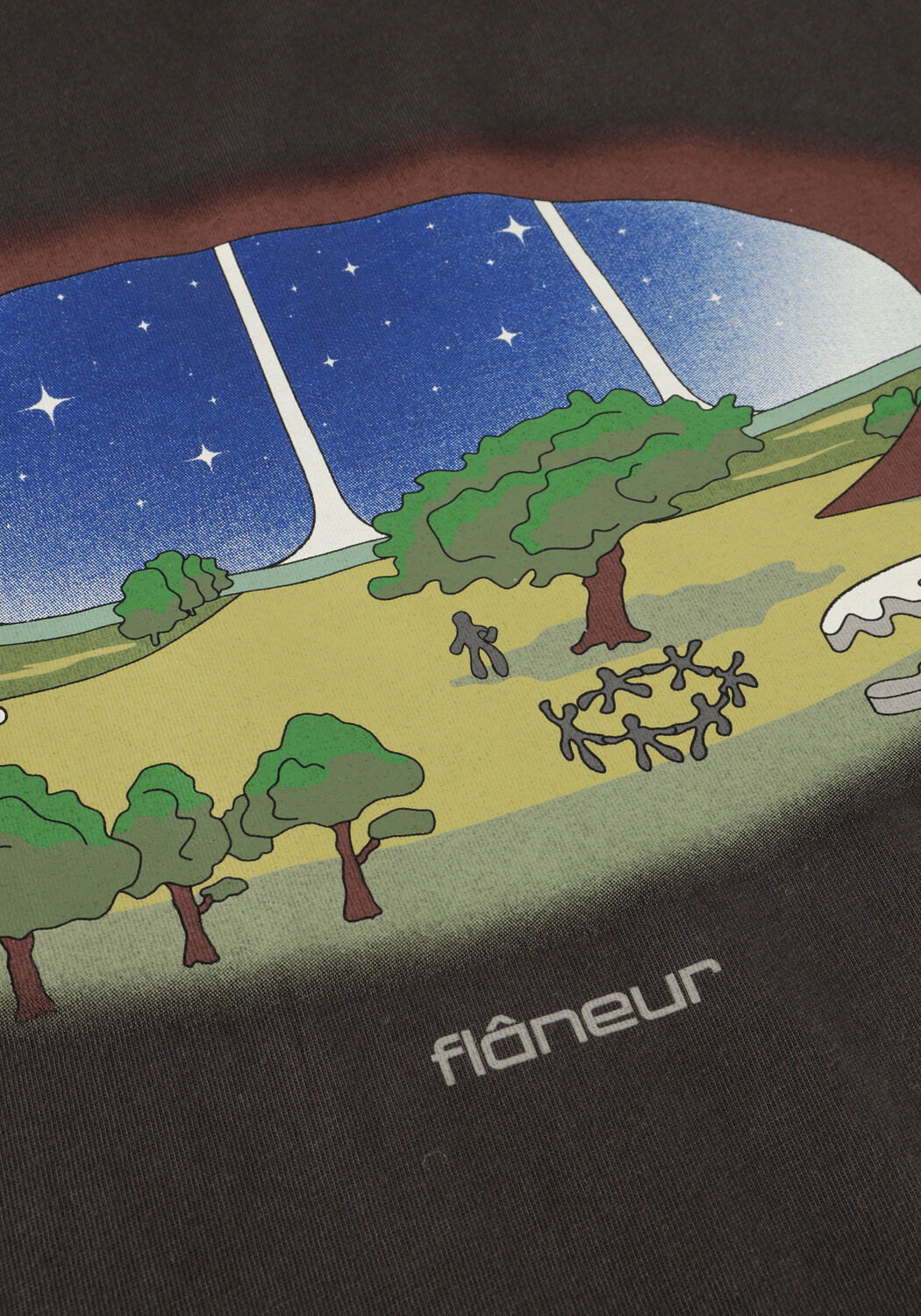 Antraciet FLANEUR T-shirt STARDOME T SHIRT - large