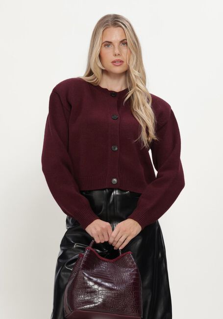 Bordeaux RHUNE Trui LUNE PADDED SHOULDER CARDIGAN - large