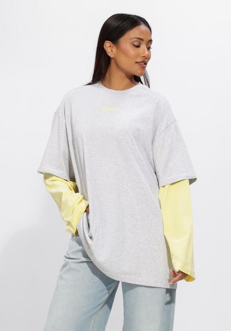 Grijze STIEGLITZ Tops & T-shirts SKATE TEE DOUBLE SLEEVES - large
