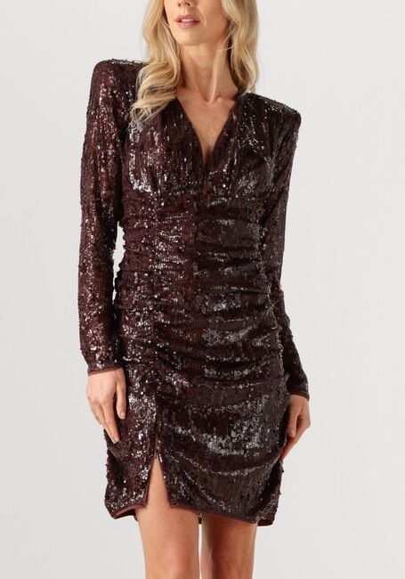 Bordeaux COPENHAGEN MUSE Mini jurk CMSEQUINCE-DRESS - large