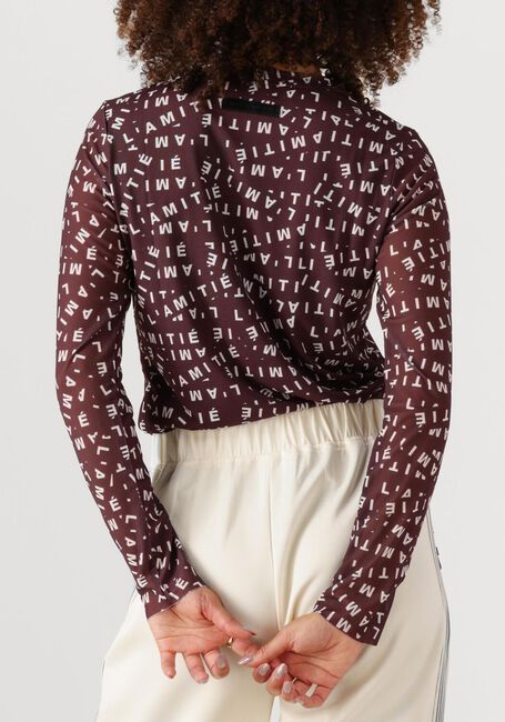 Bordeaux HAUTE L'AMITIÉ Top L'AMITIE MESH LS O-NECK - large