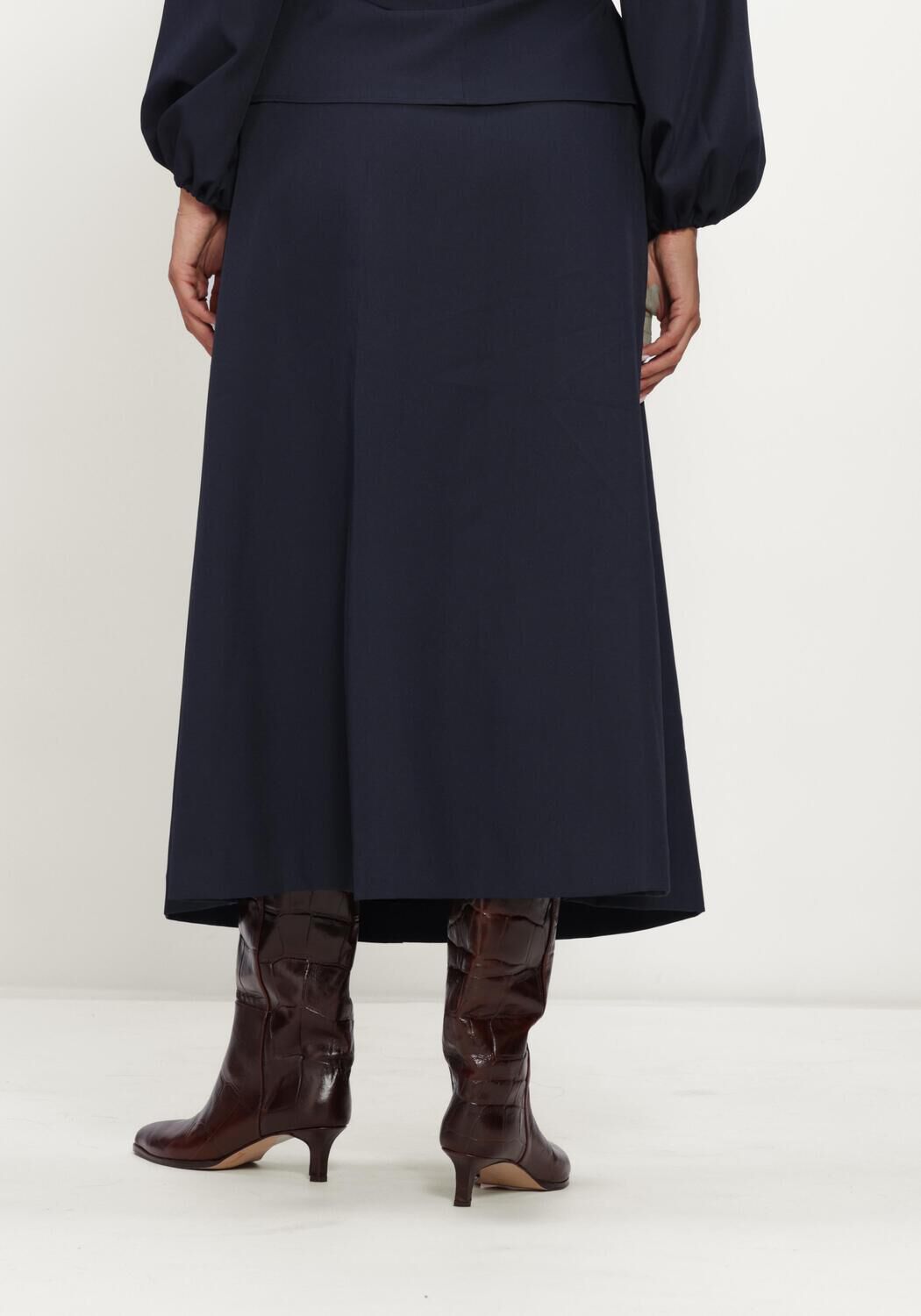 Donkerblauwe CO'COUTURE Midirok LUNACC NEW POCKET PLEAT SKIRT - large