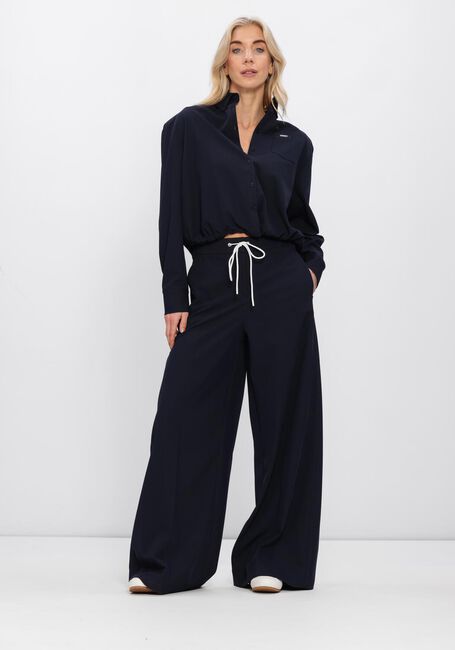 Donkerblauwe JOHNY Wijde broek KYRA PANTS - large
