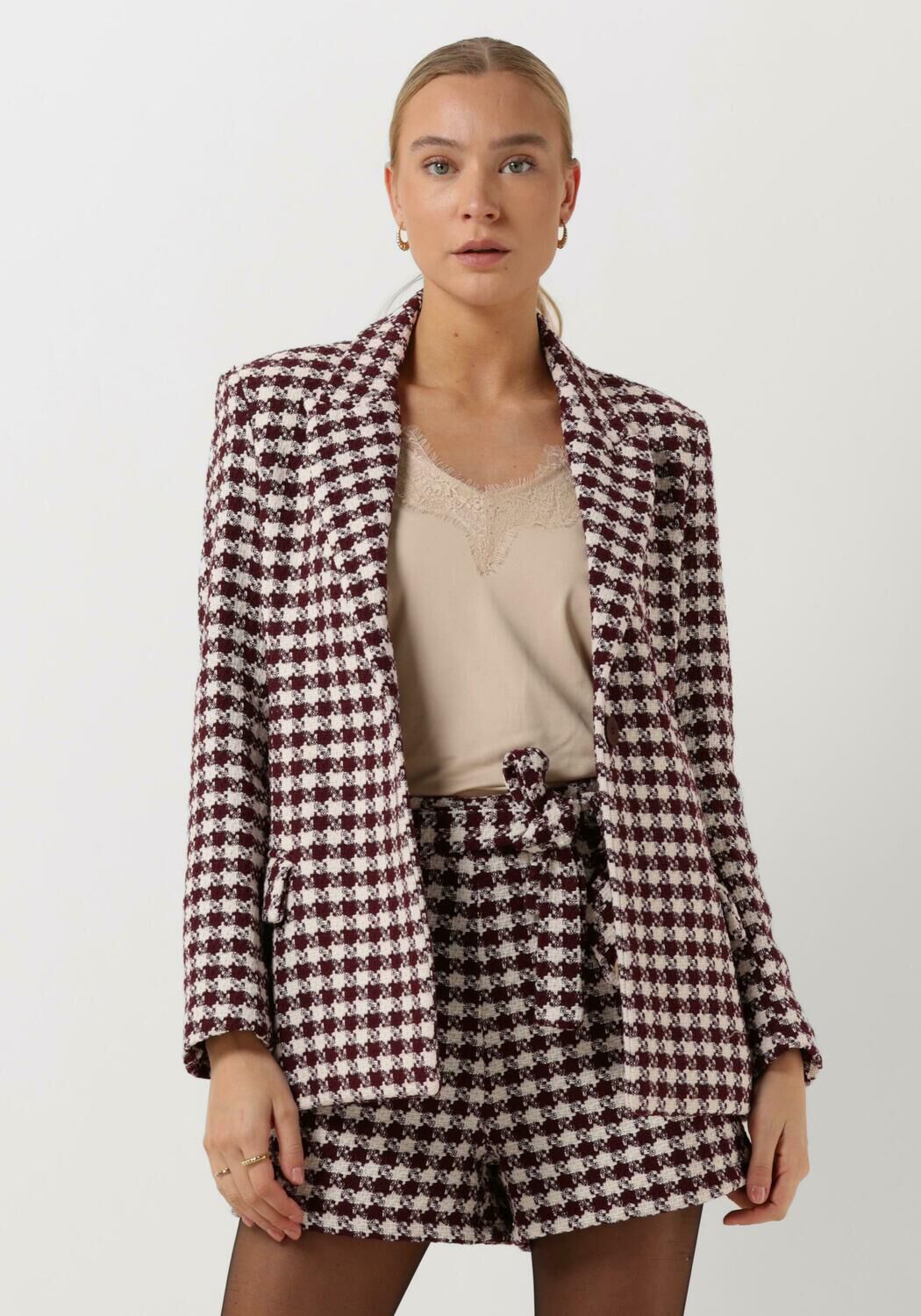 Amaya Amsterdam Blazer Dames Ash Blazer, Maat: M, Kleur: Bordeaux