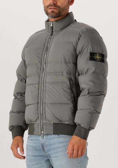 Grijze STONE ISLAND Gewatteerde jas BOMBER - large