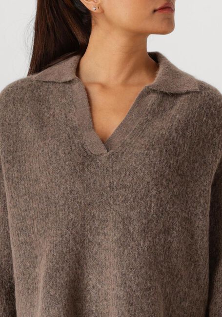 Bruine MOS MOSH Trui MMTHORA AIDY POLO KNIT - large