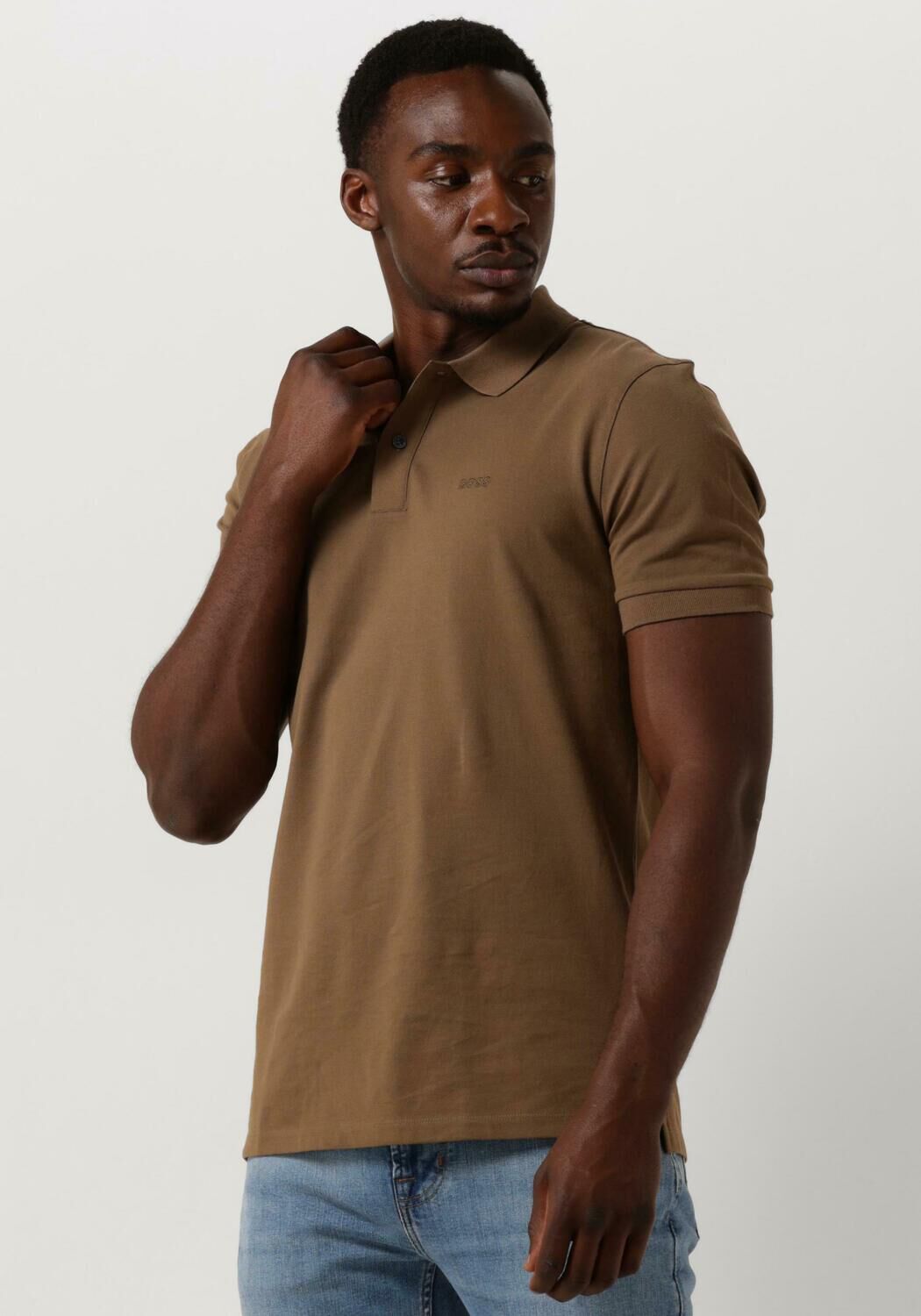 Boss Black Polo Heren Pallas, Maat: S, Kleur: Camel
