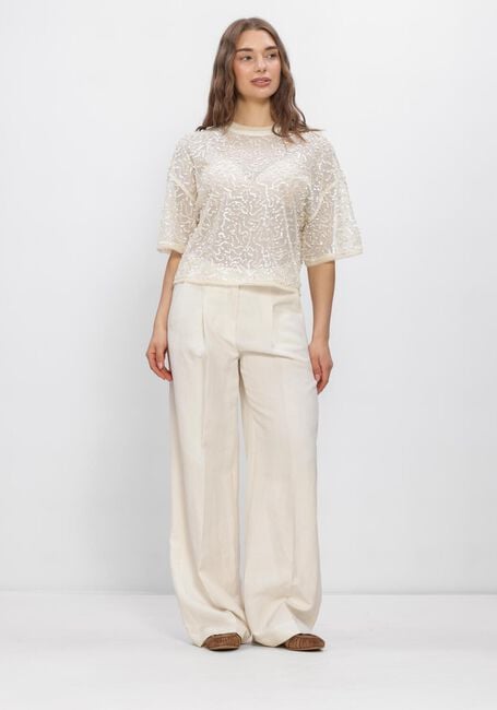 Creme DANTE6 Top SEQUINS NET TOP - large