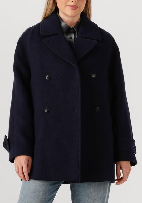 Donkerblauwe CLOSED Mantel CABAN JACKET - large