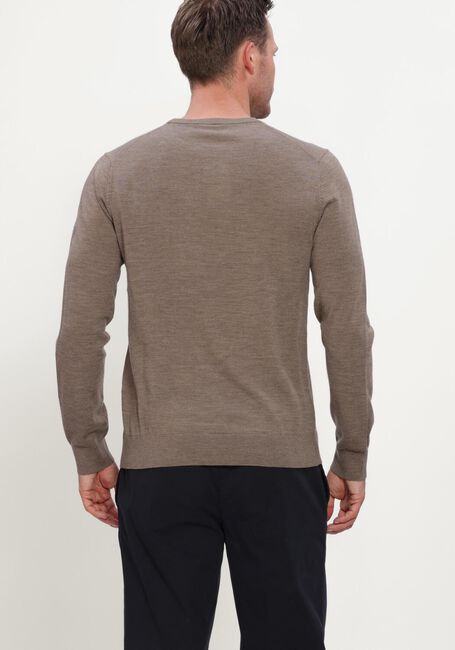 Bruine PROFUOMO Trui PULLOVER CREW NECK EXTRAFINE MERINO - large
