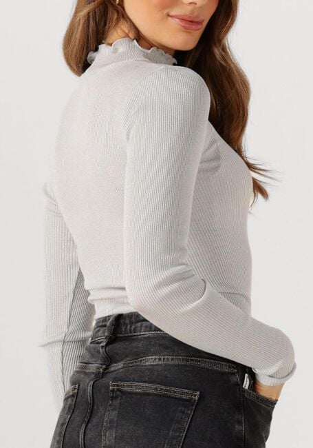 Lichtgrijze ROSEMUNDE Top BOSTON TURTLENECK W/ LUREX - large