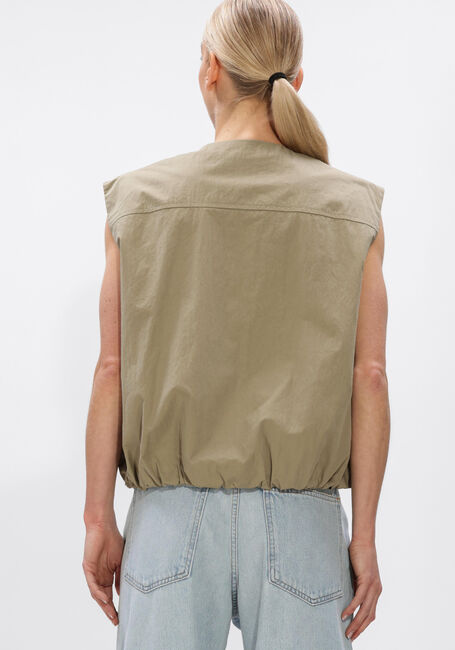 Khaki OLAF HUSSEIN Bodywarmer ZIP UP GILET - large