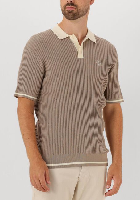 Bruine FILLING PIECES Polo FINE KNIT POLO - large