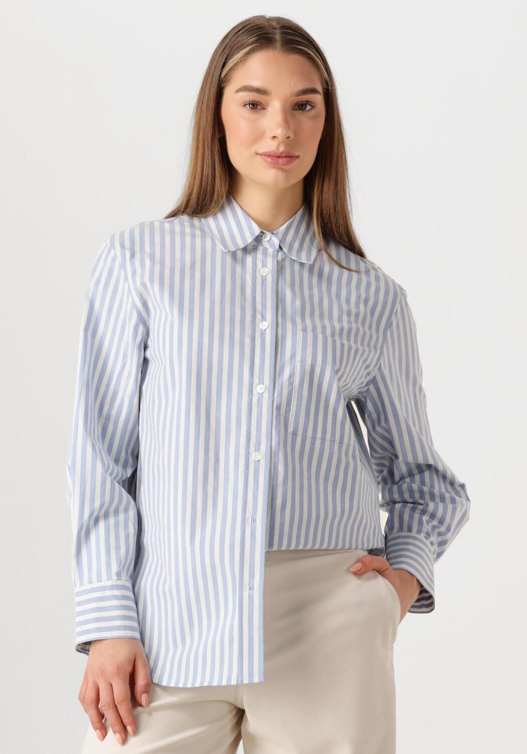 Closed Blouse Dames Oversize Shirt, Maat: XL, Kleur: Lichtblauw