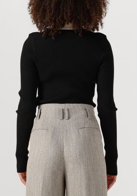 Zwarte SECOND FEMALE T-shirt JOSEPHINE KNIT POLO - large