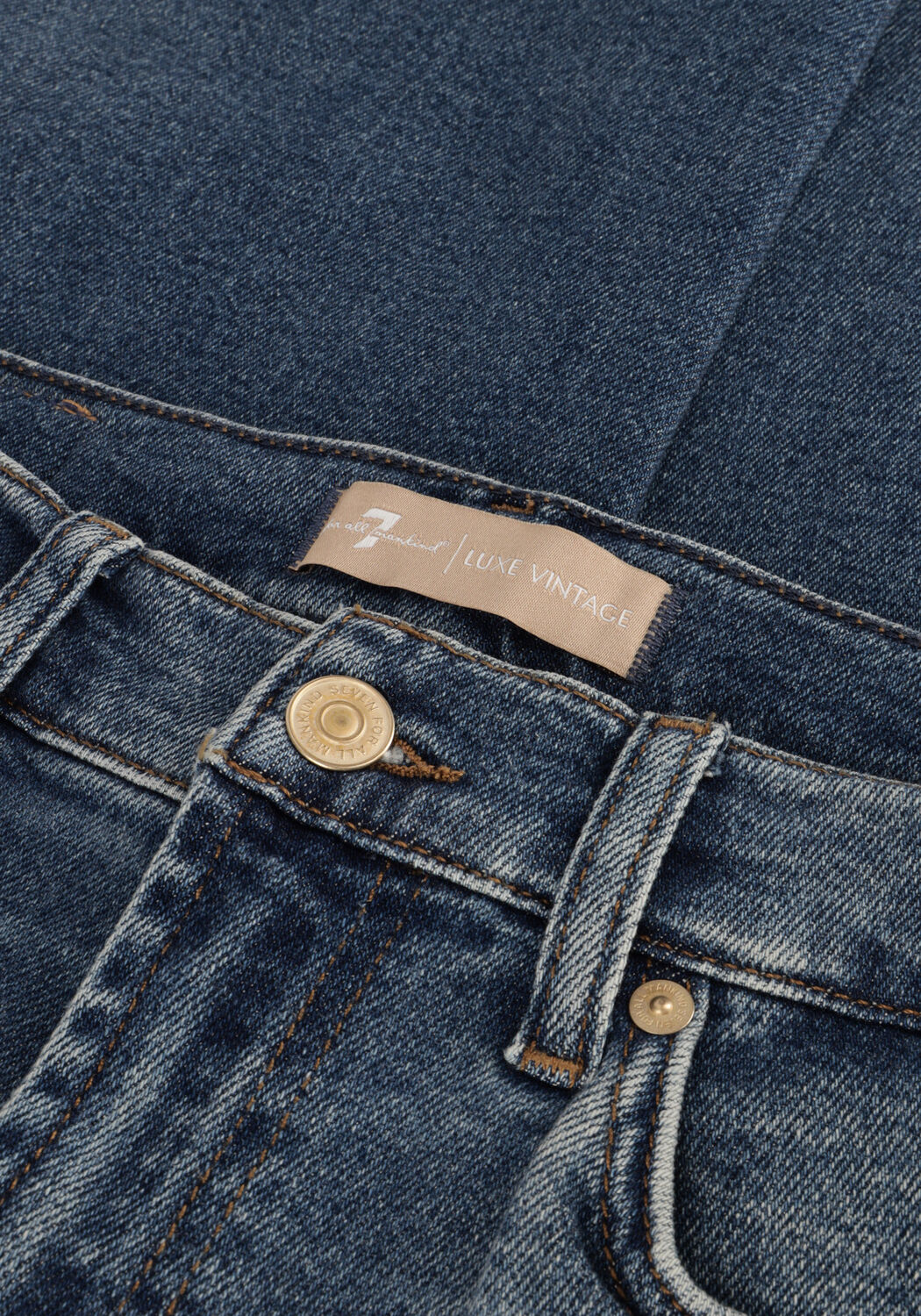 Blauwe 7 FOR ALL MANKIND Straight leg jeans ROXANNE - large