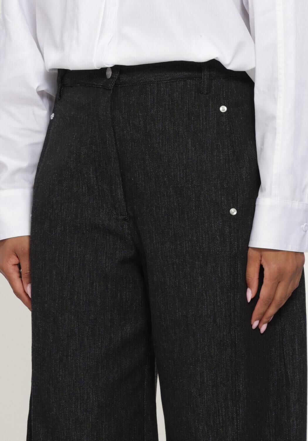 Antraciet MARGAUX LONNBERG Wijde broek LUCA PANTALON - large