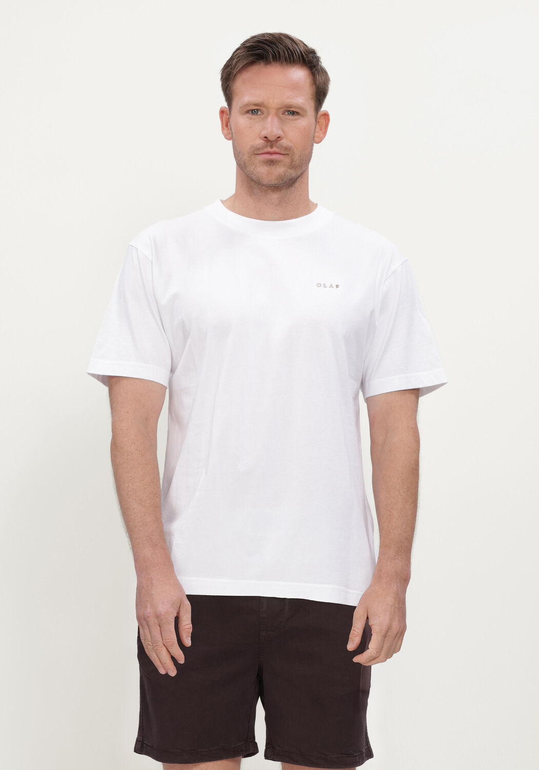 Witte OLAF HUSSEIN T-shirt FELTED WATERCREST TEES - large