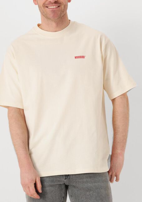 Ecru WOODBIRD T-shirt WBBAINE DUDE TEE - large
