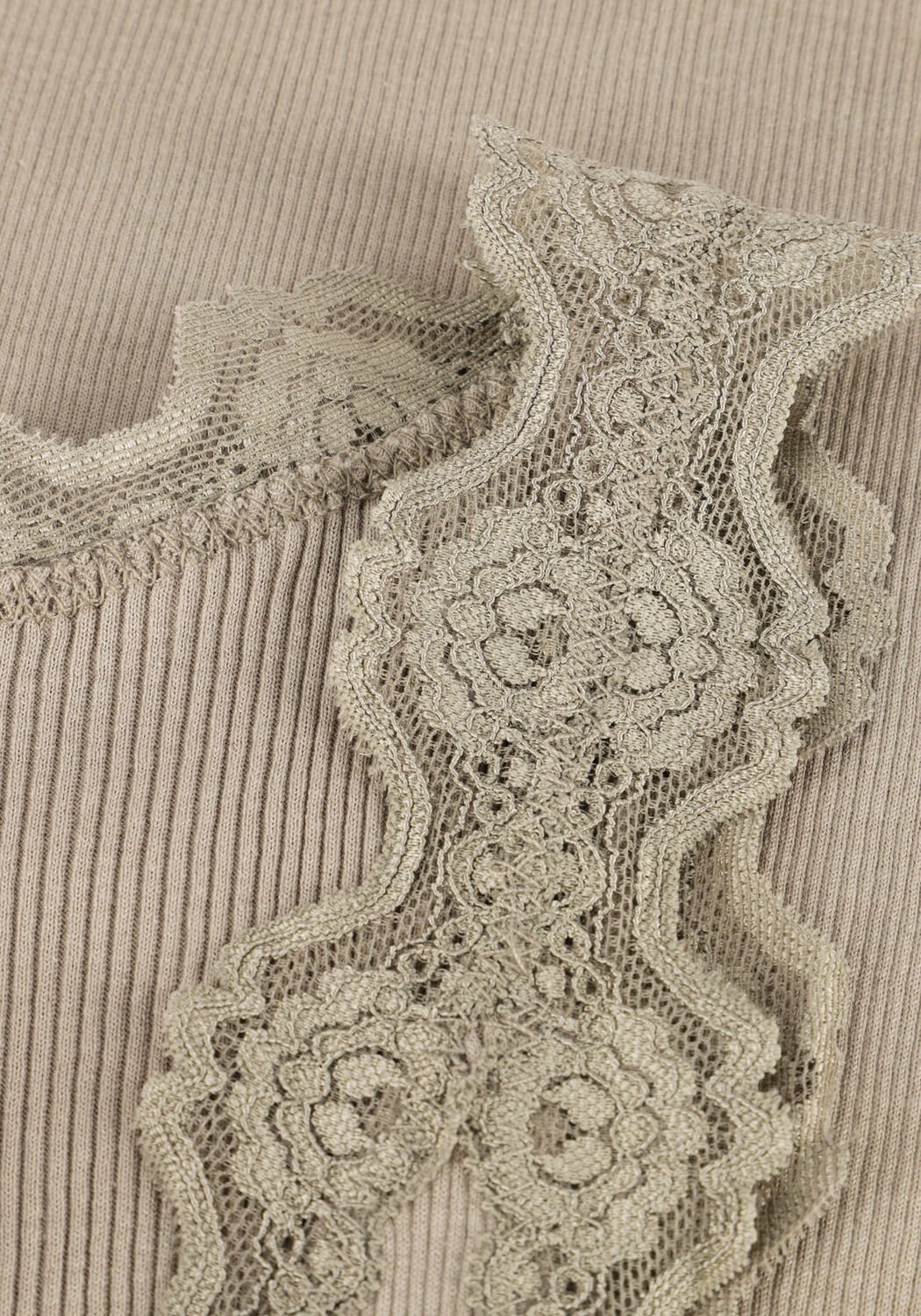 Groene ROSEMUNDE Top BABETTE SILK TOP W/ LACE - large