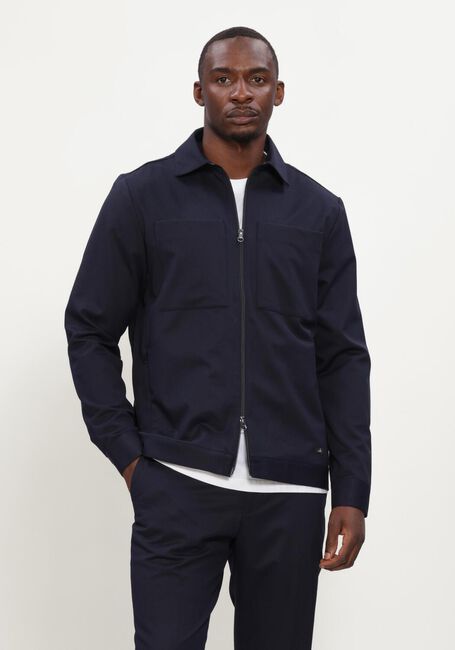 Donkerblauwe WAHTS Overshirts STEWARDS TRAVEL WOOL - large