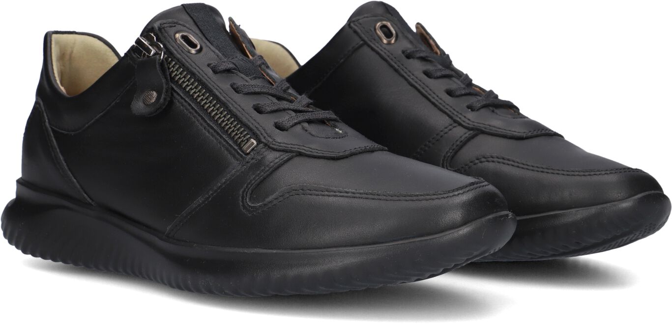 Hartjes Lage Sneakers Dames 162.1105/99, Maat: 42,5, Materiaal: Leer, Kleur: Zwart