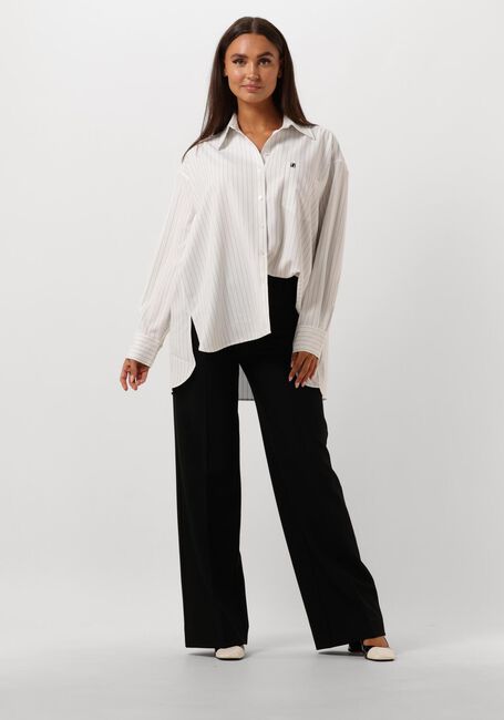 Witte DANTE6 Blouses KRIJTSTREEP OVERSIZED BLOUSE - large