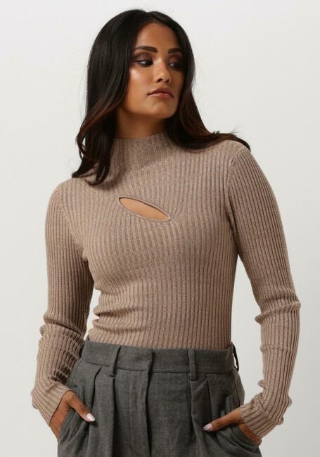 Bruine SECOND FEMALE Tops & T-shirts SANKA KNIT T-NECK - large
