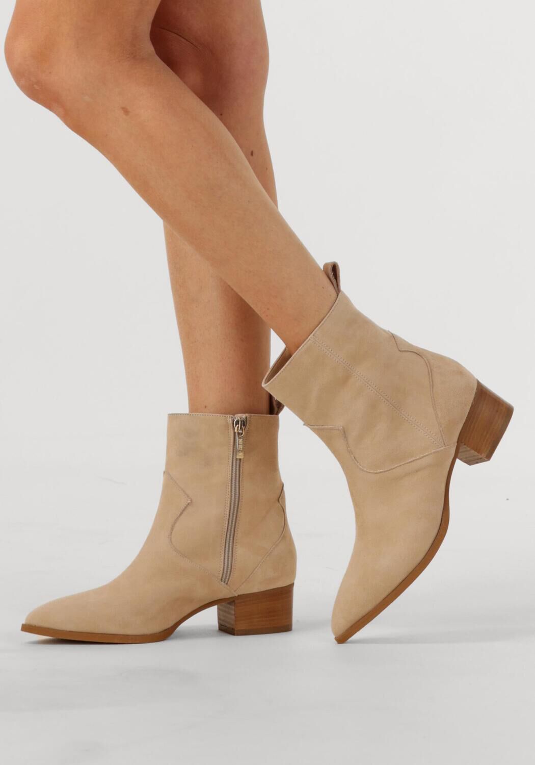 Beige NOTRE-V Enkellaarsjes 3231 - large