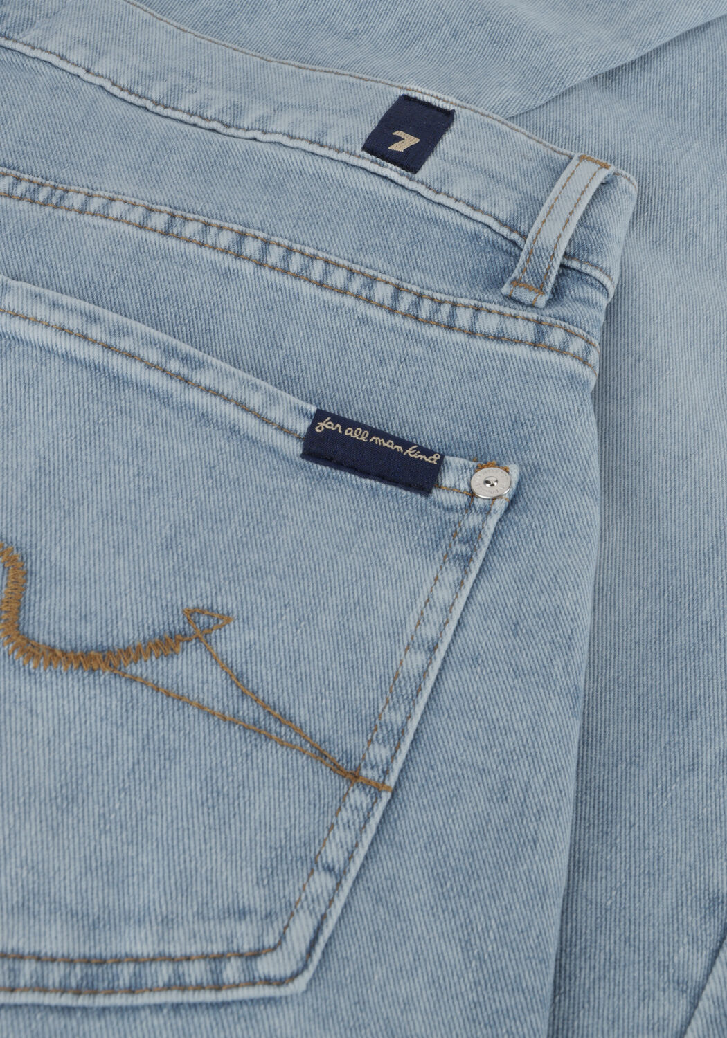 Lichtblauwe 7 FOR ALL MANKIND Slim fit jeans SLIMMY TAPERD LEFT HAND SOLSTICE - large
