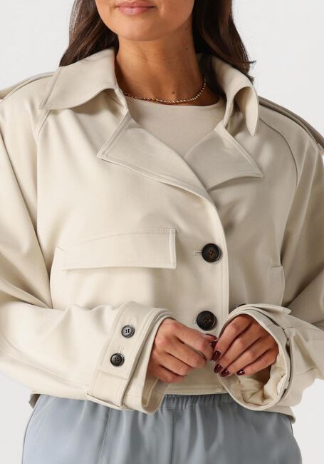 Beige GESTUZ Trenchcoats GZEDINA SHORT JACKET - large