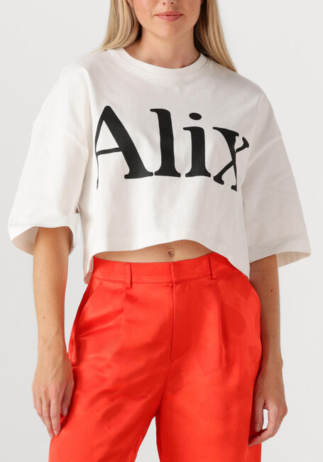 Witte ALIX THE LABEL T-shirt LADIES KNITTED ALIX T-SHIRT - large