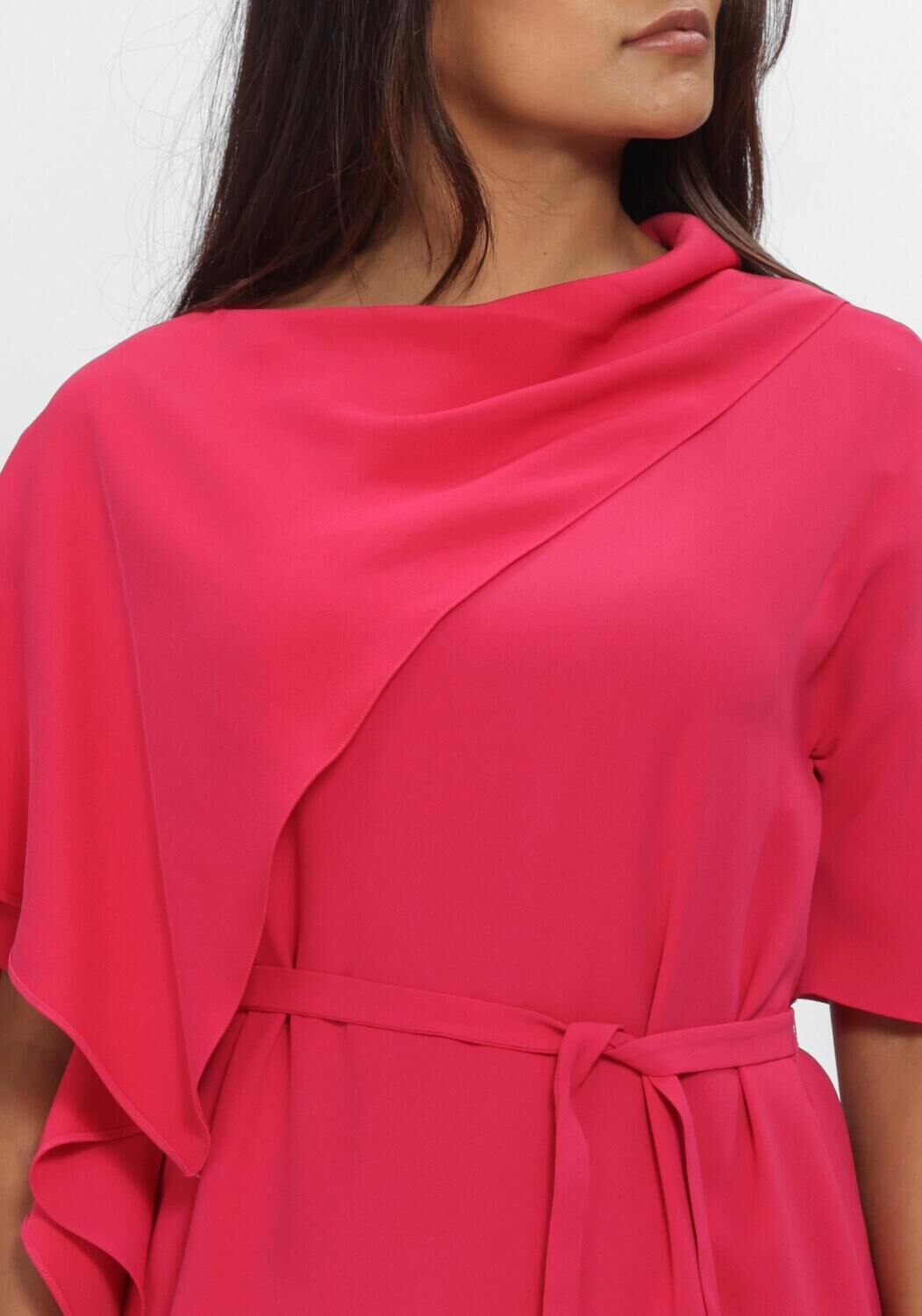 Fuchsia NATAN Midi jurk ROBE DRESS+ FLOUNCES - large