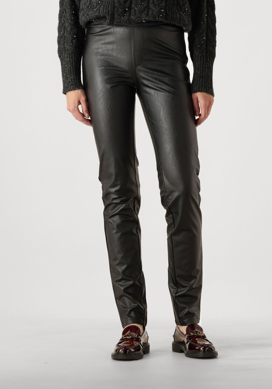 Dante6 Legging Dames Diton Faux Leather Leggings, Maat: L, Kleur: Zwart