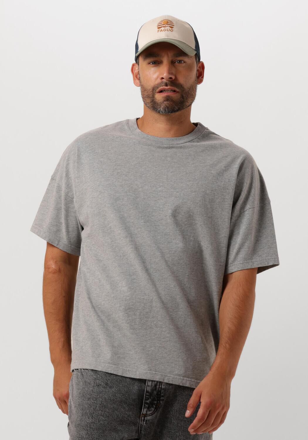 American Vintage T-Shirt Heren Fizvalley Men, Maat: M/L, Kleur: Grijs