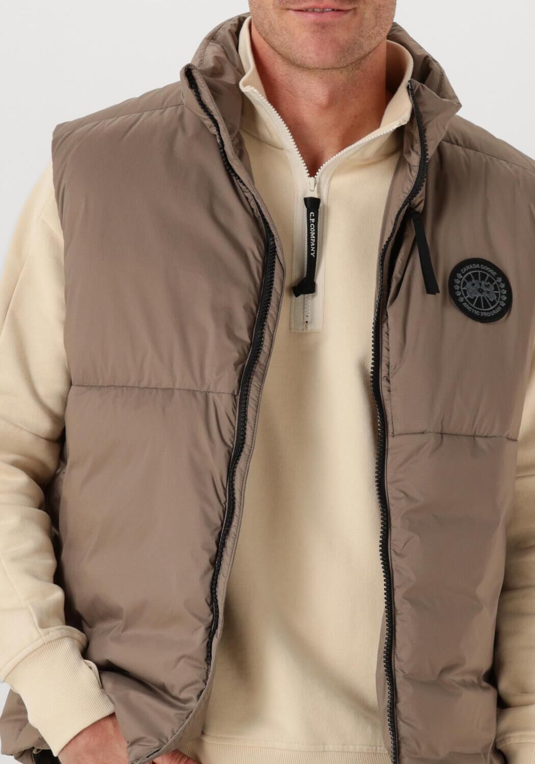 Taupe CANADA GOOSE Bodywarmer LODGE VEST BD - large