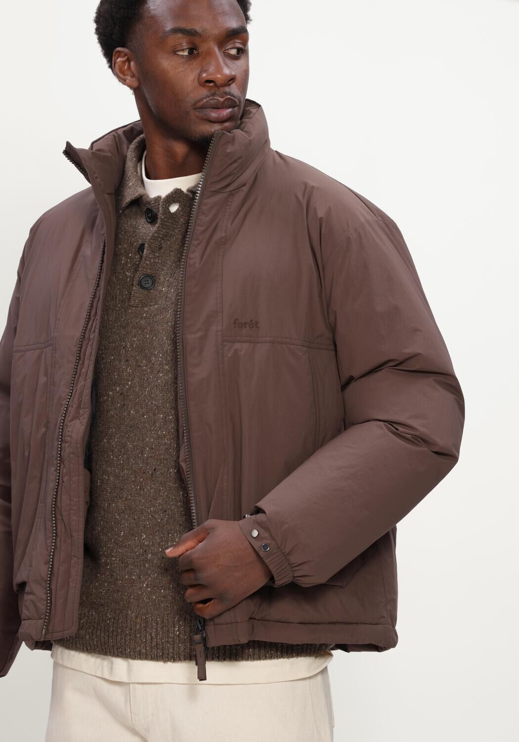 Bruine FOR&Eacute;T Gewatteerde jas POLAR PUFFER JACKET - large