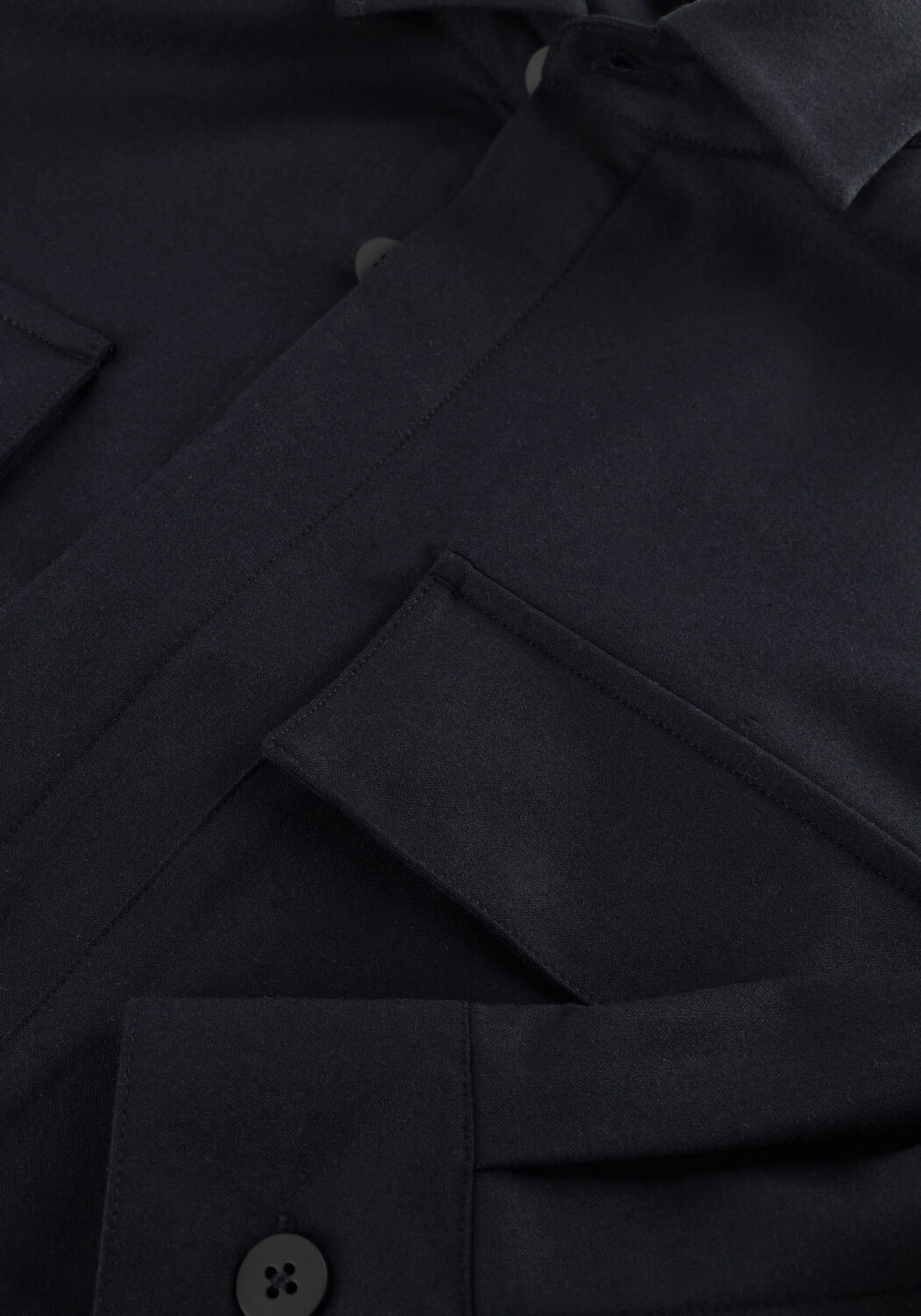 Donkerblauwe WAHTS Overshirt EWEN STRETCH WOOL - large