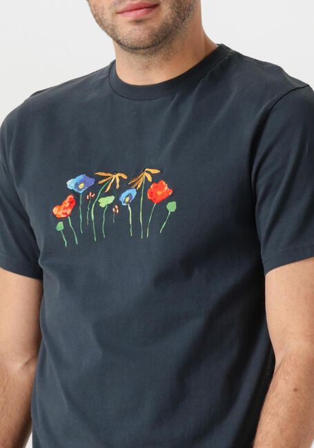 Donkerblauwe FORÉT T-shirt BOTANIC T-SHIRT - large