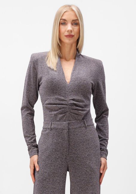 Grijze DANTE6 Top HEALEY LUREX BODY TOP - large