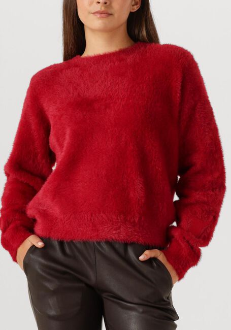 Rode ALIX THE LABEL Trui LADIES KNITTED MOHAIR PULLOVER - large
