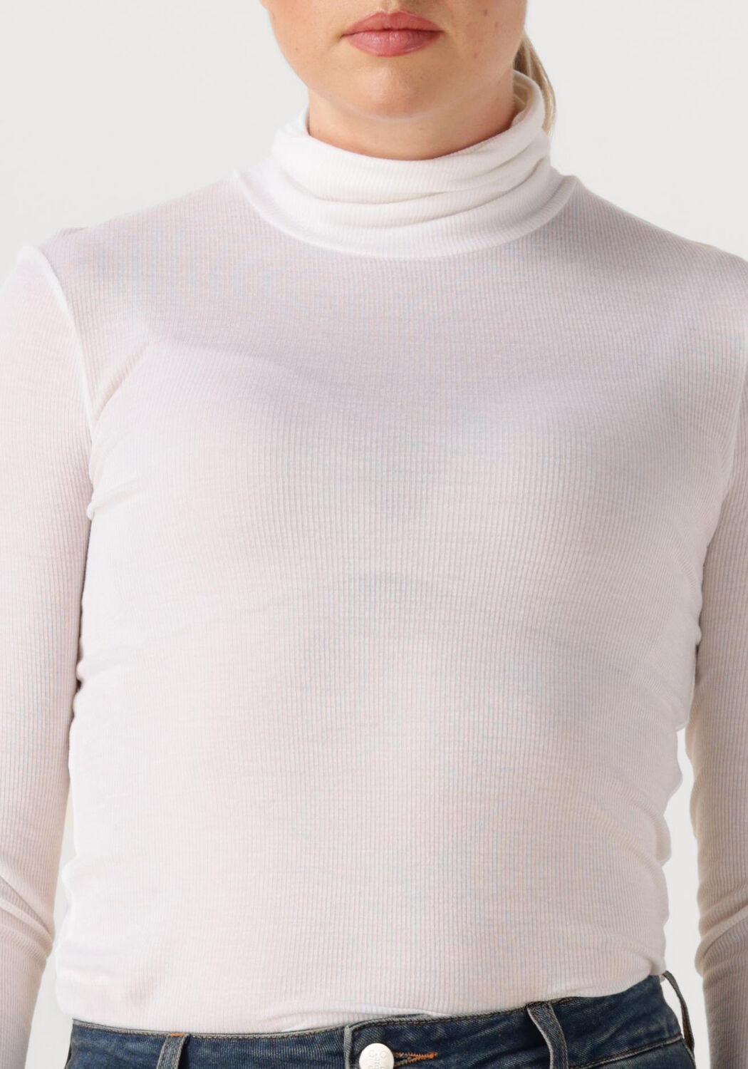 Witte CLOSED Top HIGH NECK LONGSLEEVE - large