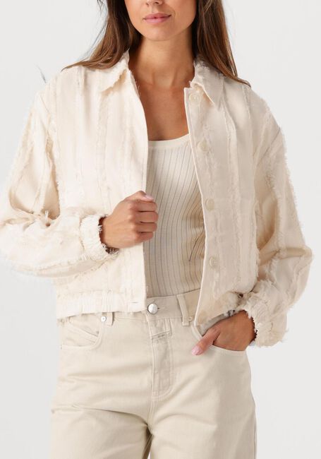 Gebroken wit DANTE6 Jack JASMINE FIL COUPÉ BOMBER JACKET - large