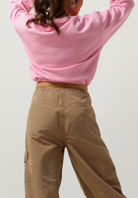 Roze CO'COUTURE Trui CLEAN CROPPED TIE SHIRT - large