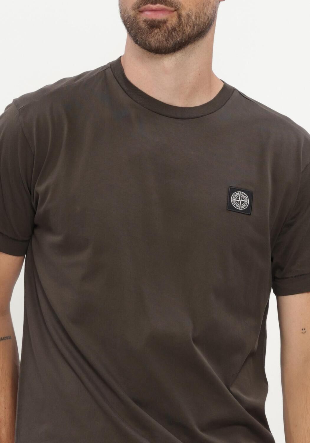 Grijze STONE ISLAND T-shirt SS T-SHIRT S0013 - large