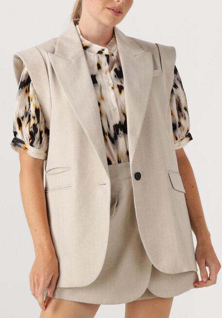 Beige CO'COUTURE Blazer LISACC LINEN WING VEST - large